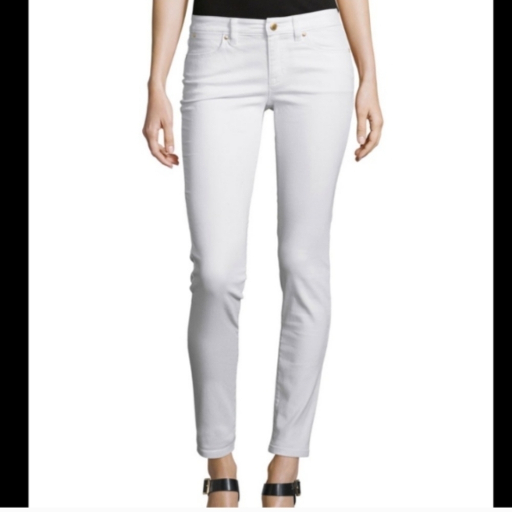 Michael Kors Izzy Skinny White Jeans 14
